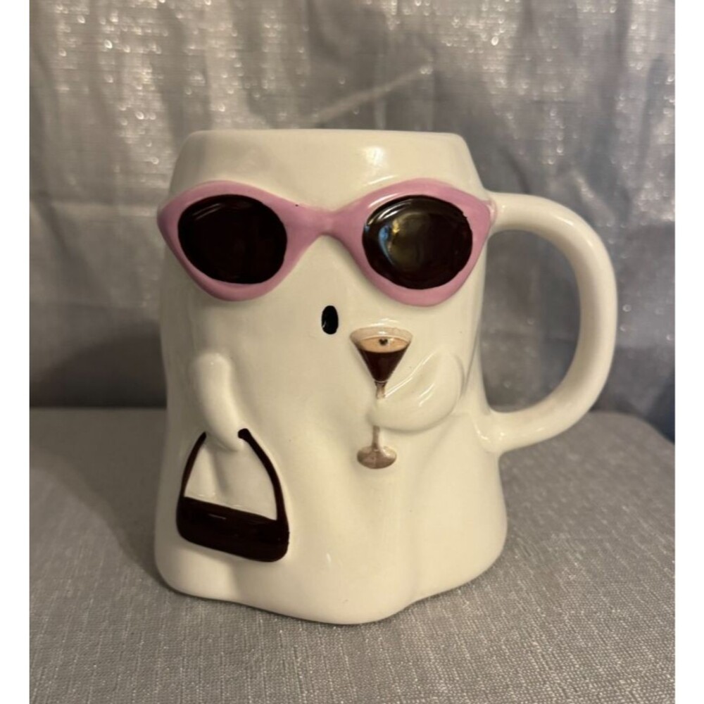 "Feeling Boo-jee" Espresso Martini Ghost Halloween Mug by Sunday Morning Ceramic